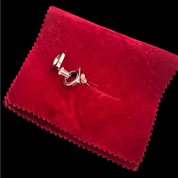 SALVATORE FERRAGAMO Gancini Stud Earrings Silver - Picture 5 of 10